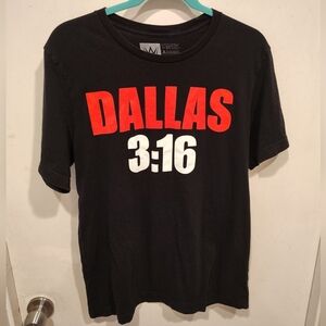 WWE Stone Cold Steve Austin Dallas 3:16 Black Wrestling T-shirt - L Collectible